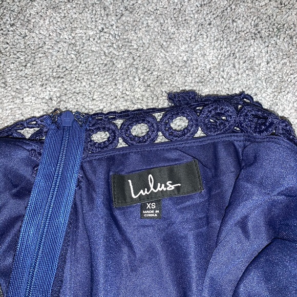 NWT Lulu’s Navy Blue Halter Swing Dress - Picture 7 of 8